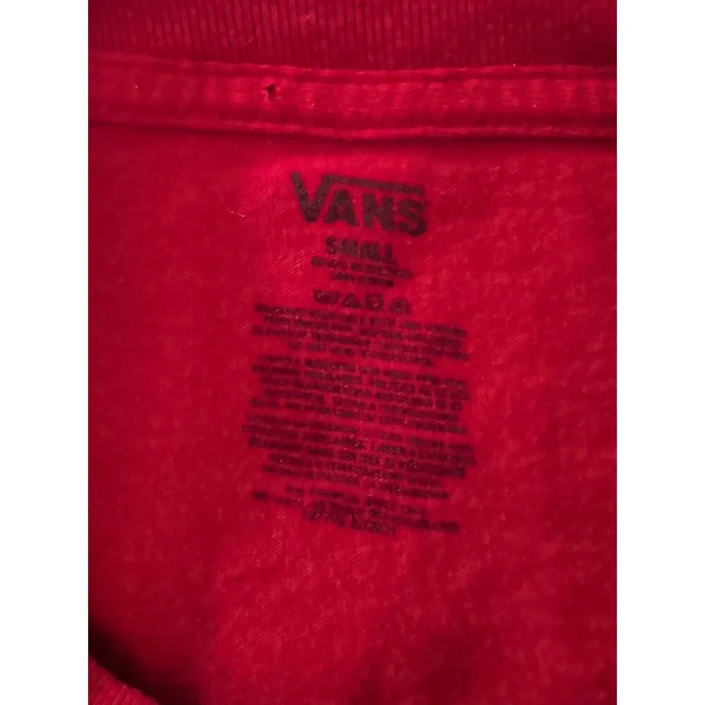 Y2K Inspired Vans Shirt Small Red Graphic Streetwear Skating Short Sleeve - Picture 6 of 10
